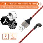 Game U L Shape USB Cable 8 Pin for iPad iPhone Zinc Aluminum Alloy Housing
