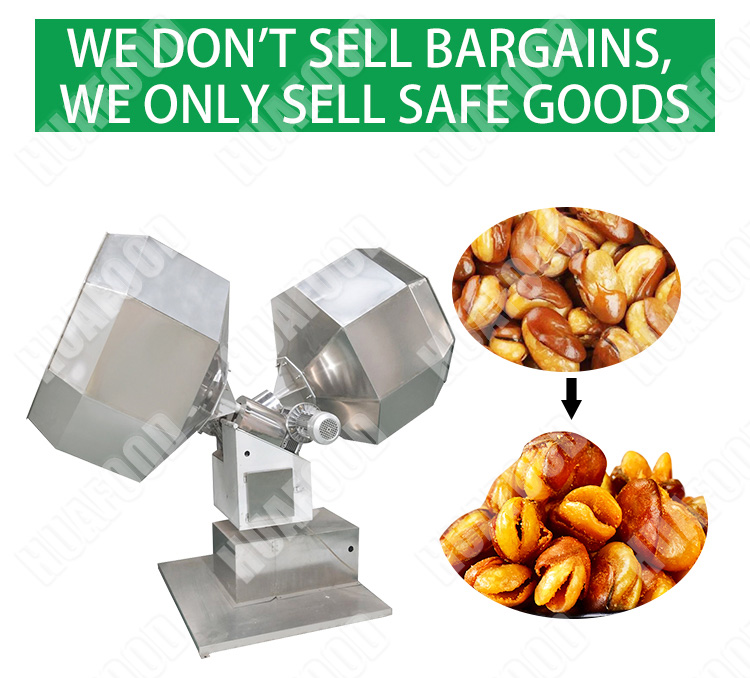 HDBJ-2 capacity 1000kg/h automatic snack seasoning mixer