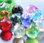 30-40mm Faceted Cut Clear Glass Crystal Ball Prism Pendant Hotel Decoration