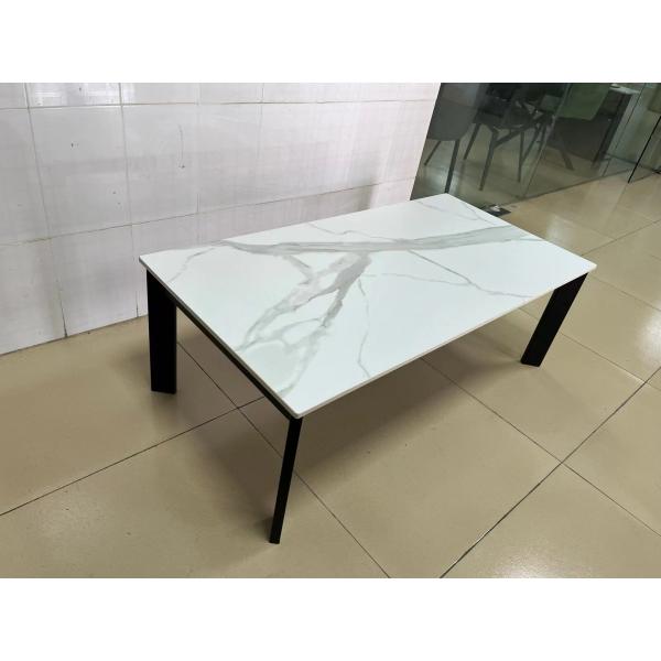 Rectangle Ceramic Coffee Table Easily Wiped Down With Iron Base CT-510