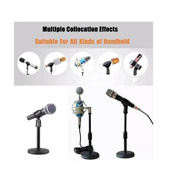 Shock Proof Link 11 Inches Round Base Mic Stand , On Stage Mic Stand Round Base