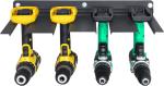 Neat Drill Storage Rack and Power Tool Organizer Holds 4 Drills Batteries 430