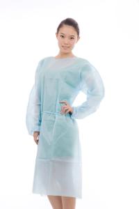 China Odorless Waterproof Disposable Nonwoven Isolation Gown With Ealstic Cuffs wholesale