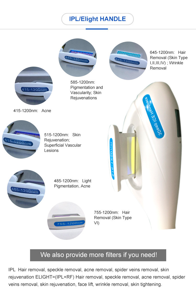 Vertical Ipl Wavelength 640nm Opt Hair Removal Machine