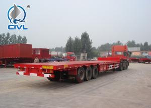 China 40 Feet Flatbed Semi Trailer Trucks 3 Axles Container Carrying Heavy Equipment Trailer wholesale