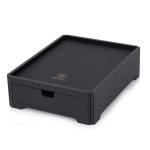 400*280*30mm black rectangular acrylic room service tray