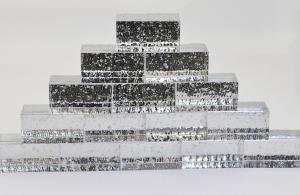 China Eco Friendly Parallel Crystal Predrilled 6x8 Glass Block Bricks wholesale