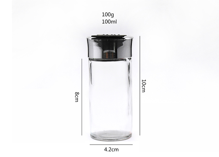High White Glass Empty Glass Jars Salt And Pepper Shakers Round Shape