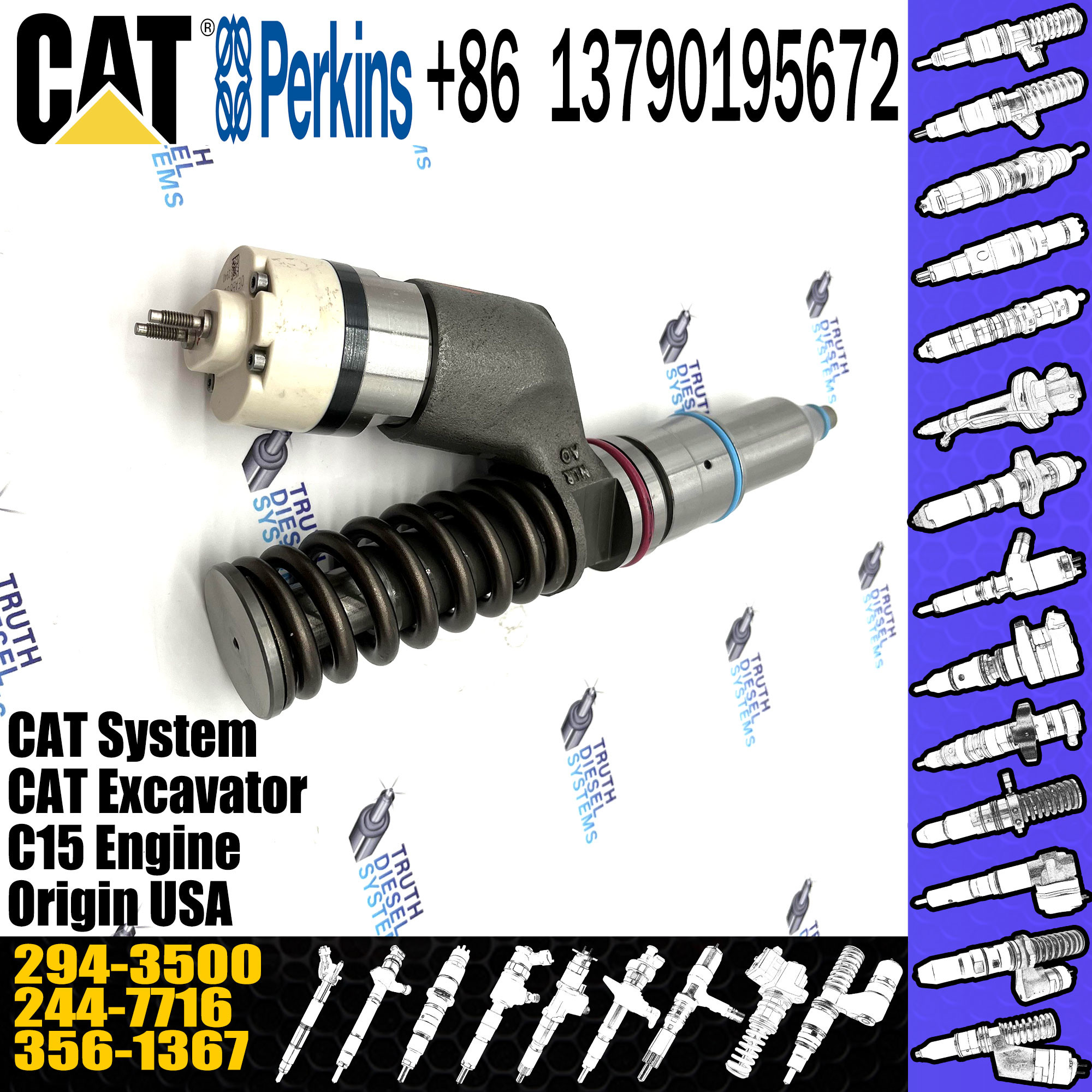 C15 C18 Engine Diesel Caterpillar Fuel Injector 294-3500 2943500