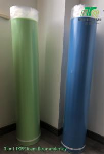 China Green Eco Friendly Underlay 2mm 33kg/m3 Laminate Moisture Proof Underlay With PE Film wholesale