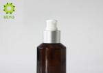Amber Glass Essential Oil Bottles , 100ml Slanted Shoulder Serum Bottle With