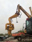 Construction Project 40T Pile Driver Attachment For Excavators