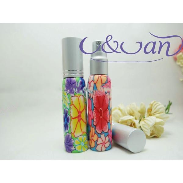 perfume spray bottle recycled Fimo bottleswith ball shape cap Glass Refill Empty Perfume Aluminium Atomizer Spray Bottl