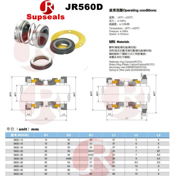 Mechanical Seals Double Face Seal Burgmann 560D 35mm