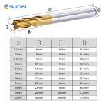 High Speed Steel End Mills And Drills Square / Ball / Corner Radius Options For