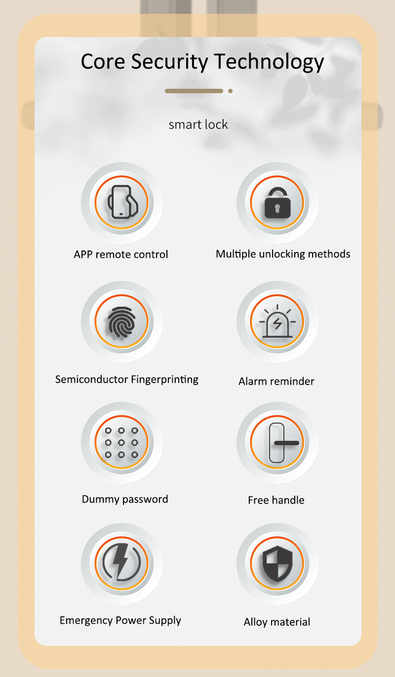 Qleung S608 Waterproof TTlock Tuya Smart Key Digital Locks Fingerprint Aluminum Electric Sliding Glass Door Smart Home Door Lock