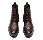 Black / Brown Men'S Leather Brogue Ankle Boots Pointed Toe Fashion Style