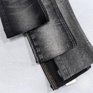 China 70%C 28%P 2%S Heavyweight Denim Fabric For Man 11.2OZ Black wholesale