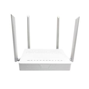 China FTTH GPON ONT ONU Router Dual Band WiFi Antennas 4GE 2FXS AC2100 wholesale