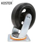 600kg 8inch Heavy Duty Scaffold Black Rubber Iron Steel Core Swivel Caster Wheel