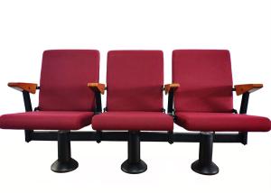China Performing Arts Center Fabric Upholstered Fixed Seating With Timber Backrest wholesale