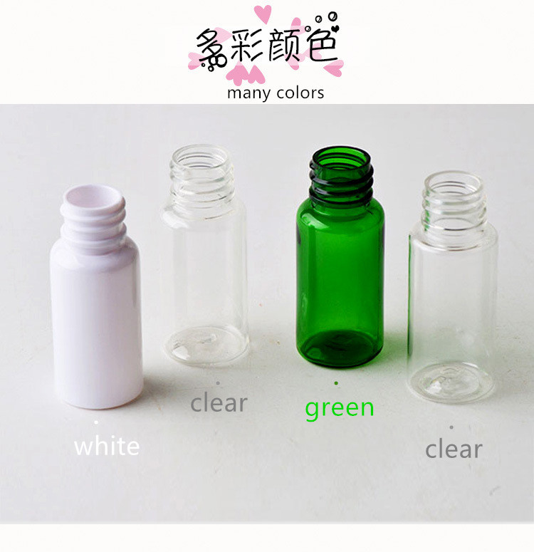Empty Round Flat Shape Plastic Cosmetic Bottles PET PP Material For Personal Care Products
