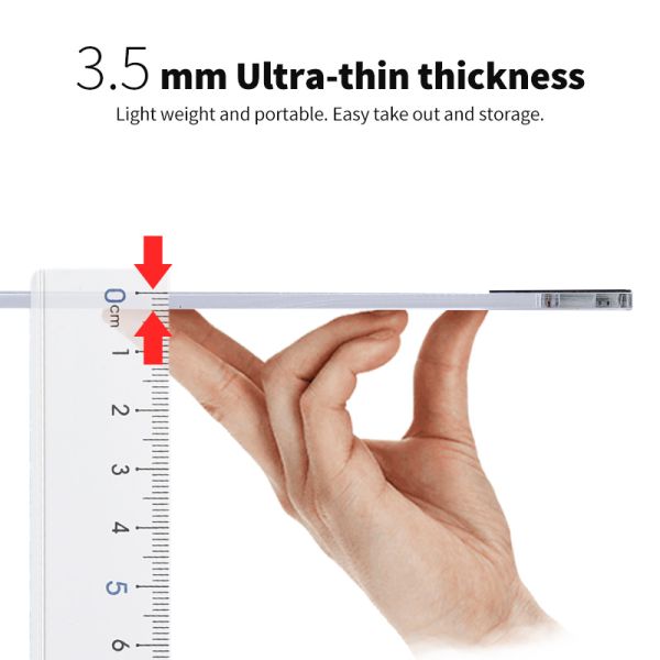 Micro USB 5V 198w Ultra Thin Portable LED Light Box Pad Dimmable Three Bright Drawing Tracing Board for 2D Animation