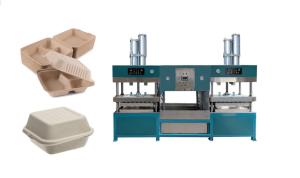 China Oil Proof Pulp Molding Clamshell Lunch Box Machine To Produce Salad Box wholesale