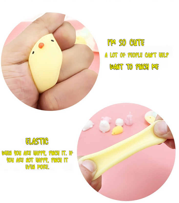 Mini Toy Super Cute 'Little Dumpling' Squishy Novelty Decompression Ball for Boys Fun Hand Squeezing Small Animal Toy