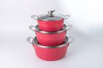 Bakelite Handle Aluminium Stock Pot With Clear Lid 2.0mm Thickness