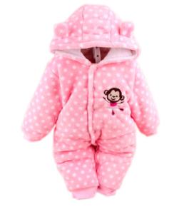 China Winter custom baby clothes fleece lined newborn baby rompers wholesale