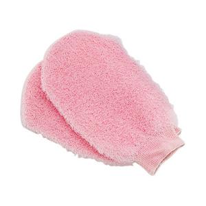 China Light Pink Body Scrubbing Gloves Exfoliating Shower Mitt With Elasticity wholesale
