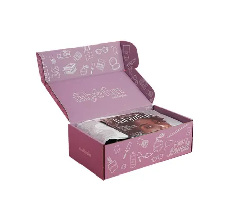 Corrugated Board Custom Print Colorful Cartoon Shipping Mailer Folding Boxes With Logo
