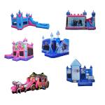 Inflatable Moonwalk Water Jumper Bouncy Castle for Kids Commercial Rainbow