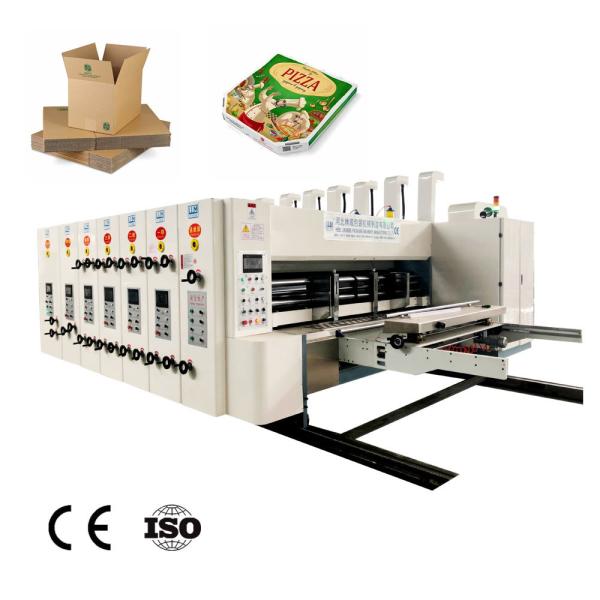 Pizza Box Fruit Box Making Machine , Flexo Printing Machine For Corrugated