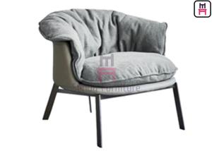 China Upholstered Unfolder 0.6cbm Metal Base Sofa Chair Height 45cm wholesale