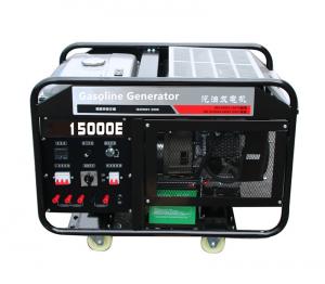 China Chongqing Power Electric 15kw portable gasoline generator set air cooling engine 2 cylinder on sale