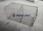 Double Twisted Gabion Wire Baskets Pvc Coated Green Color Woven For Retaining
