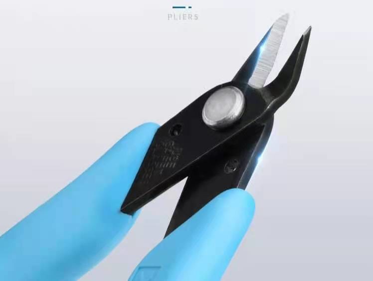 Water mouth scissors, total length 125mm, clamp head: high carbon steel, clamp handle 100mm, clamp head: 25mm