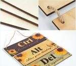 Wooden Sublimation Hanging Sign With Rope For Sublimation Printing