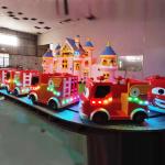 Kids Play Equipment Fire Fighting Ride With Beautiful Decorative House