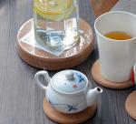 High Quality Cork Coaster with silkscreen shrink wrapped packing, customized