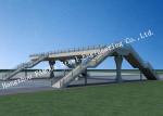 Modern Structure Prefab Pedestrian Bridge Temporary Use European Standard