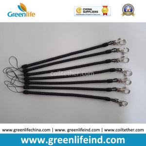 China Plastic Long Slim Coil Retainers w/Lobster Claw Key Clip and Nylon Short String wholesale