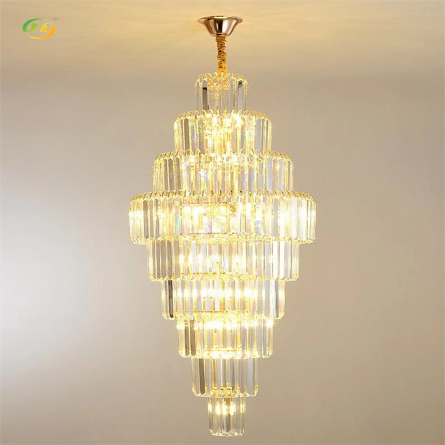 Hotel Indoor Modern Gold LED Crystal Chandelier with Voltage 85V-265V