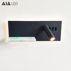 China Wireless charging reading wall light led bed lamp for USB bedside wall light led headboard wall lamp for hotel wholesale