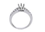 0.2ct 8pcs Semi Mount Diamond Ring 14K White Gold Material ODM for Gift