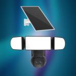 Dual Lens 4G PTZ Camera 6MP 1500 Lumens IP65 Solar Street Light Surveillance