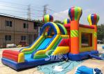 4in1 Rainbow Commercial Kids Inflatable Bounce castle with Slide N basket hoop