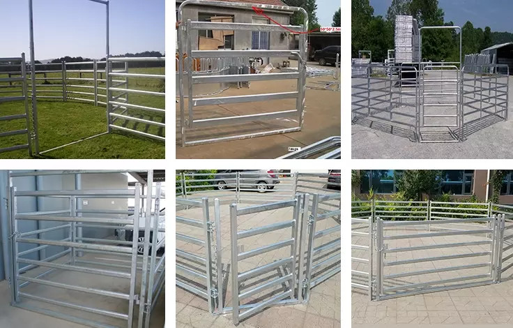 Round Tube Welded Zinc Coated Livestock Fence Panels
